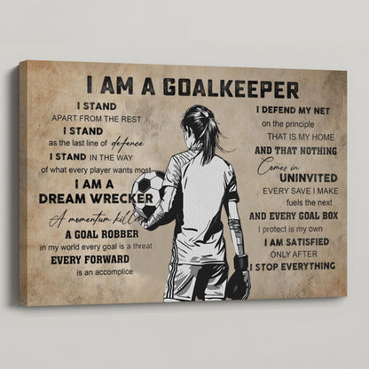 Personalized Soccer Goalkeeper Poster / Canvas - Gift For Soccer Lovers
