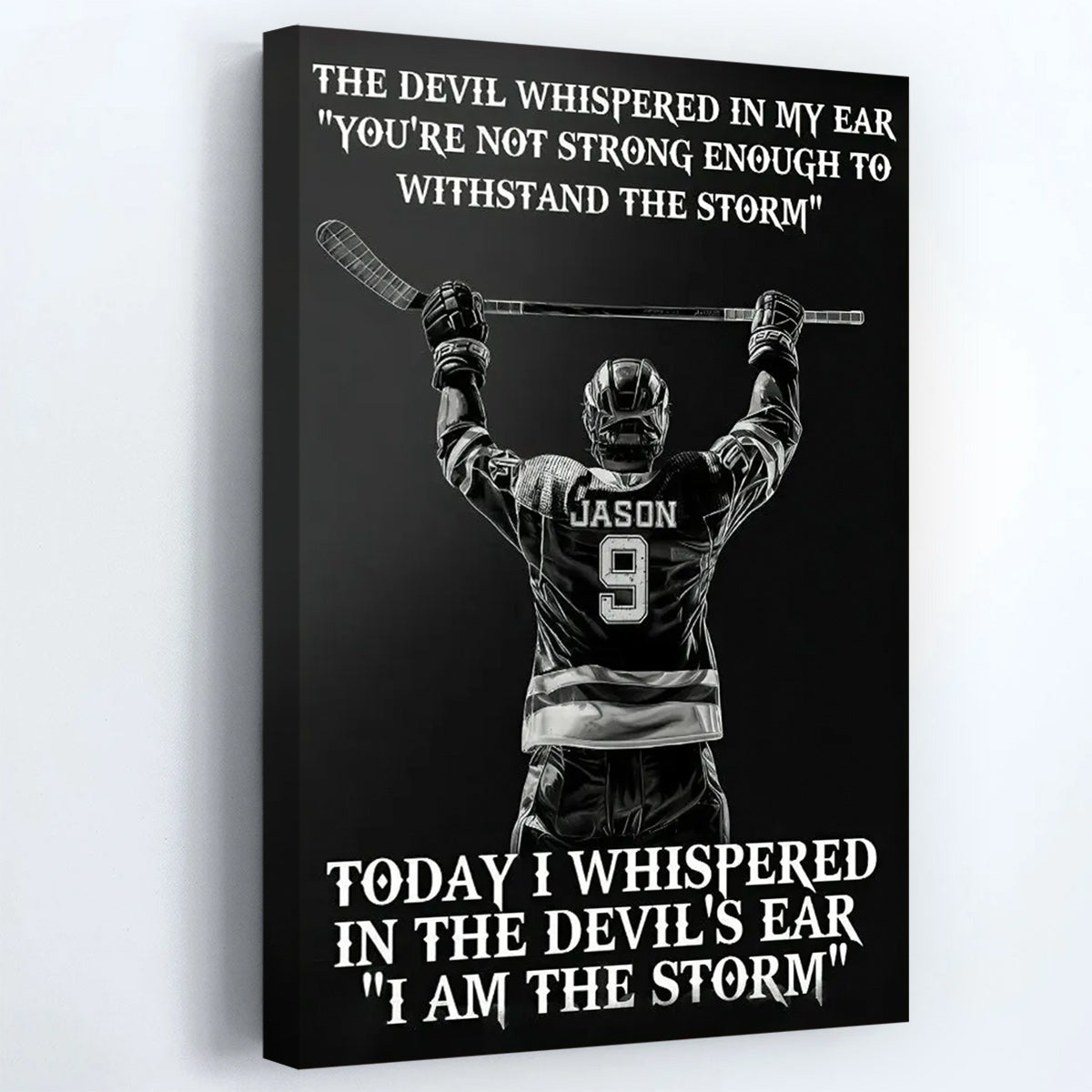 “I Am The Storm” Personalized Hockey Player Poster / Canvas - Gift For Hockey Lovers