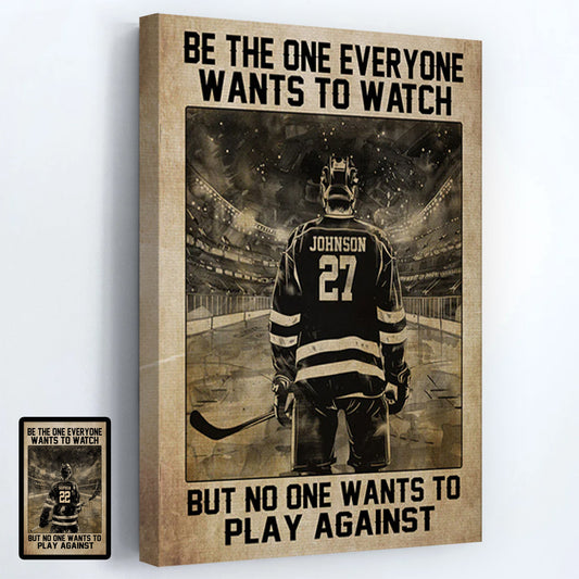 Personalized Hockey Poster / Canvas - Gift For Hockey Lovers