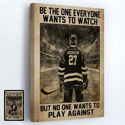 Personalized Hockey Poster / Canvas - Gift For Hockey Lovers