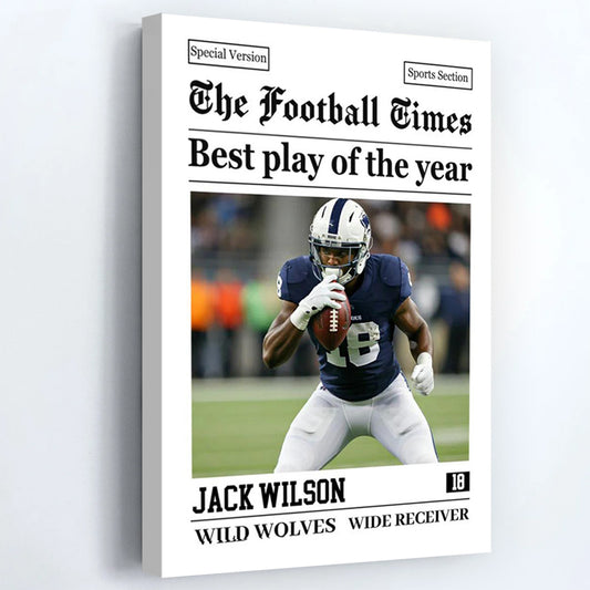 Rookie Today Champion Tomorrow - Personalized Custom Photo American Football Poster / Canvas