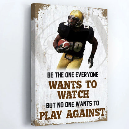 Personalized America Football Player Photo Poster / Canvas -  Gifts For Football Players
