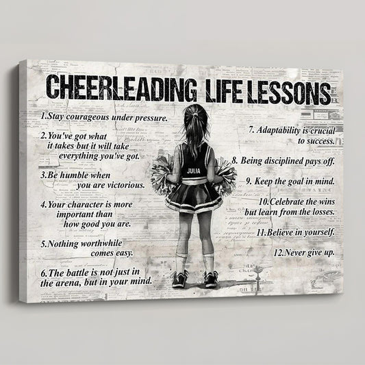 Personalized Cheerleader Poster / Canvas - Gift for Kids & Cheerleading Lovers