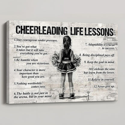 Personalized Cheerleader Poster / Canvas - Gift for Kids & Cheerleading Lovers