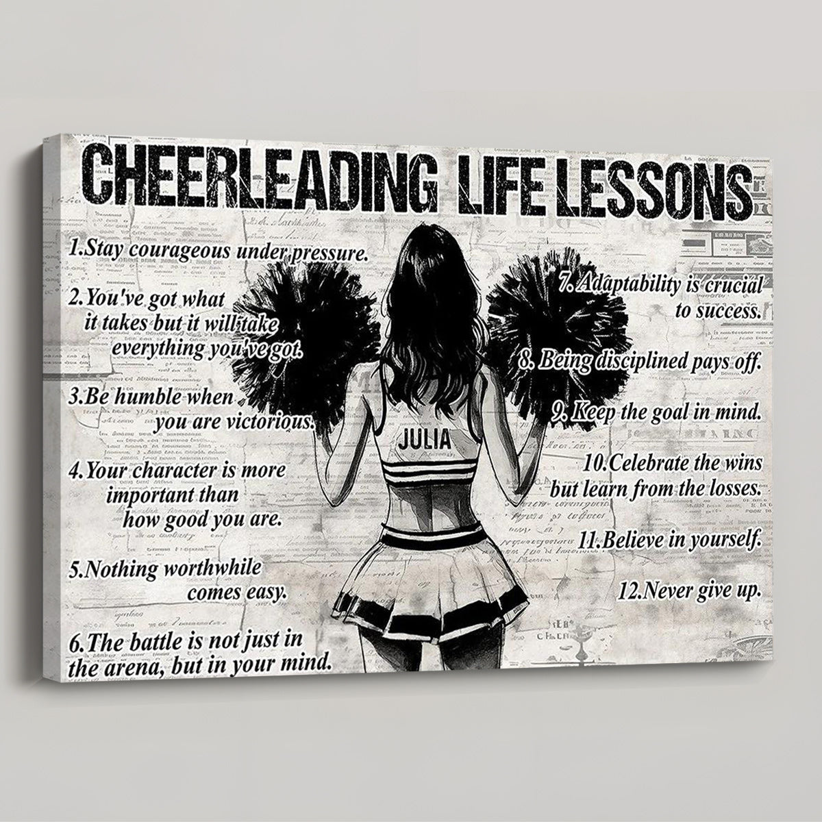 Personalized Cheerleading Girl Poster / Canvas - Gift For Cheerleading Lovers