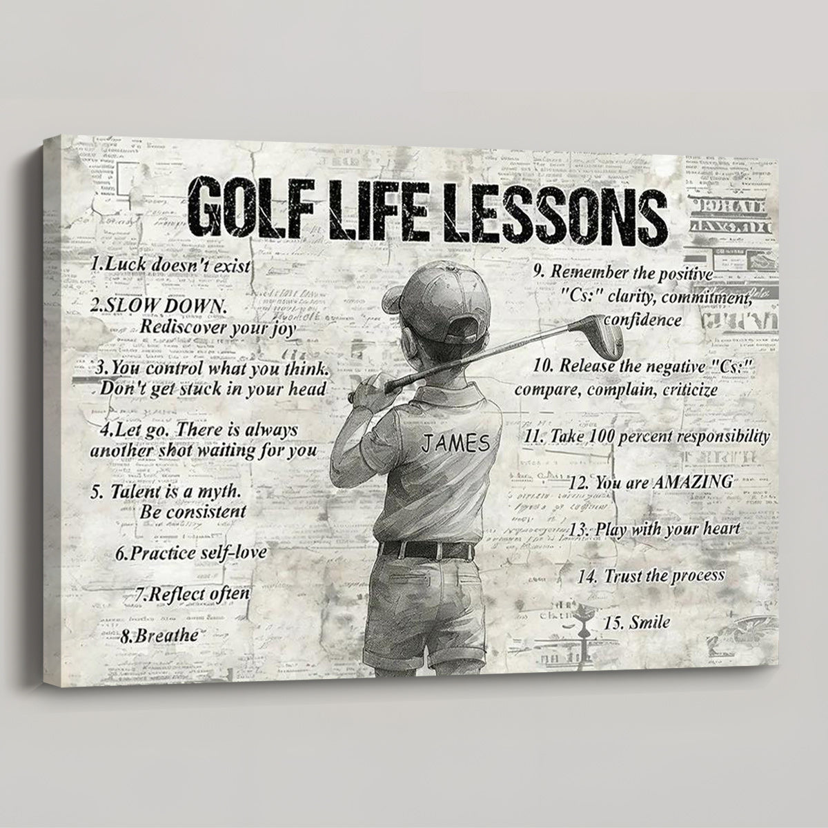 Personalized Golf Canvas / Poster - Gift For Kid & Golf Lovers