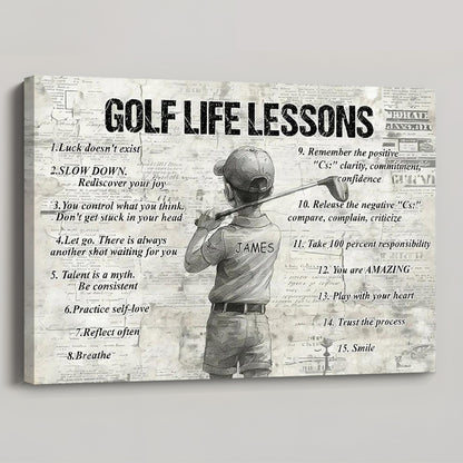 Personalized Golf Canvas / Poster - Gift For Kid & Golf Lovers