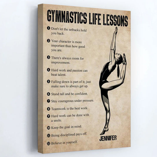 Personalized Gymnastics Life Lessons Poster / Canvas - Gift For Gymnastics Lovers