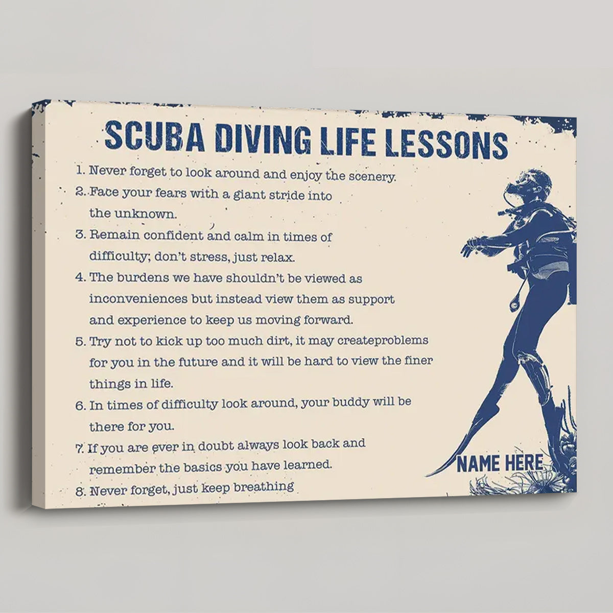 Personalized Scuba Diving Life Lessons Poster / Canvas - Gift For Diving Lovers
