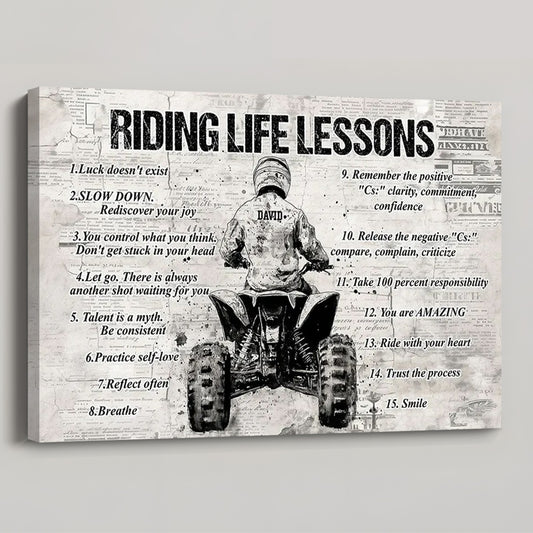 Personalized 4 Wheeler Riding Life Lessons Poster / Canvas - Gift For 4-Wheeler Riders