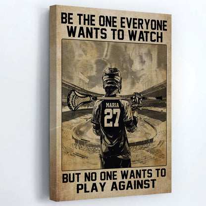 Personalized Lacrosse Motivation Poster / Canvas - Gift For Lacrosse Lovers