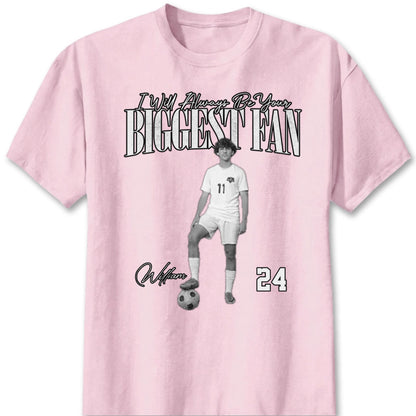 Custom Soccer Player Shirt personalization view for Son/Grandson