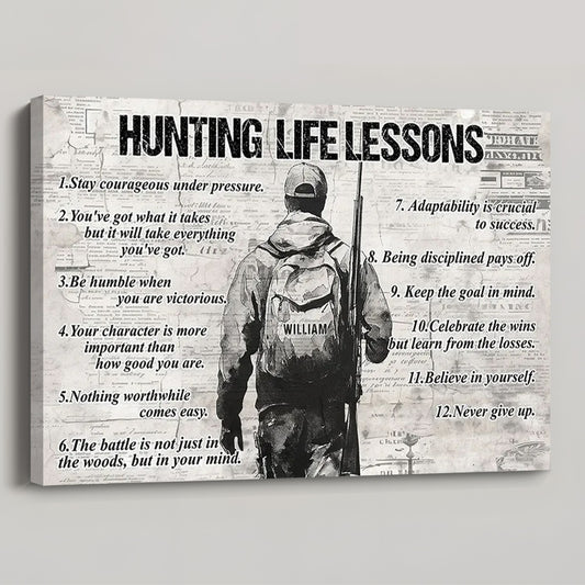 Personalized Hunting Boy Poster / Canvas - Custom Gift For Hunting Lovers