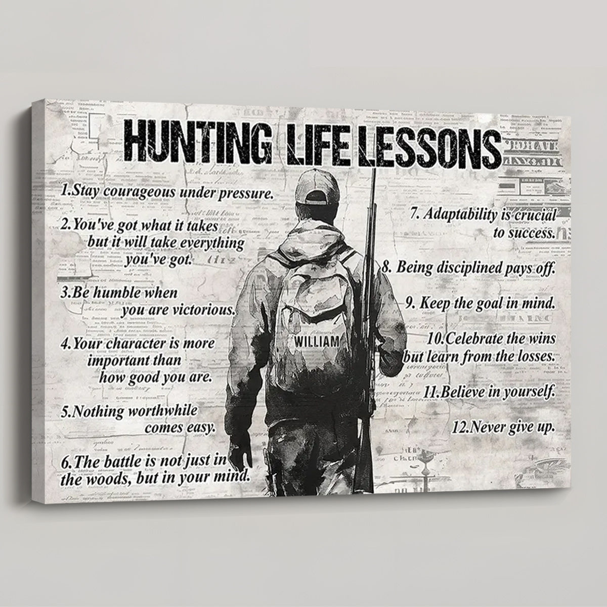 Personalized Hunting Boy Poster / Canvas - Custom Gift For Hunting Lovers