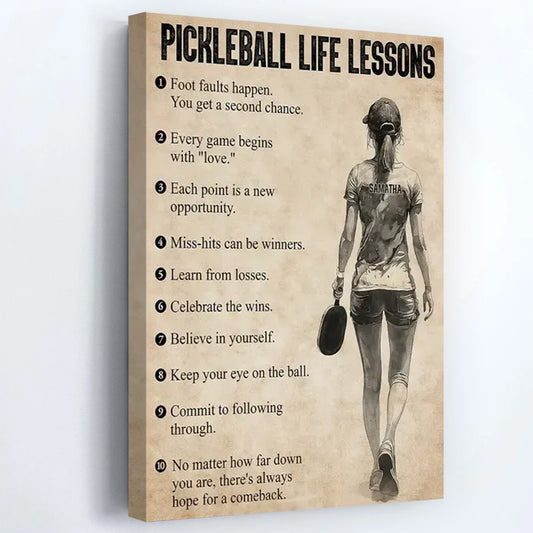 Personalized Pickleball Girl Canvas / Poster - Gift For Pickleball Lovers