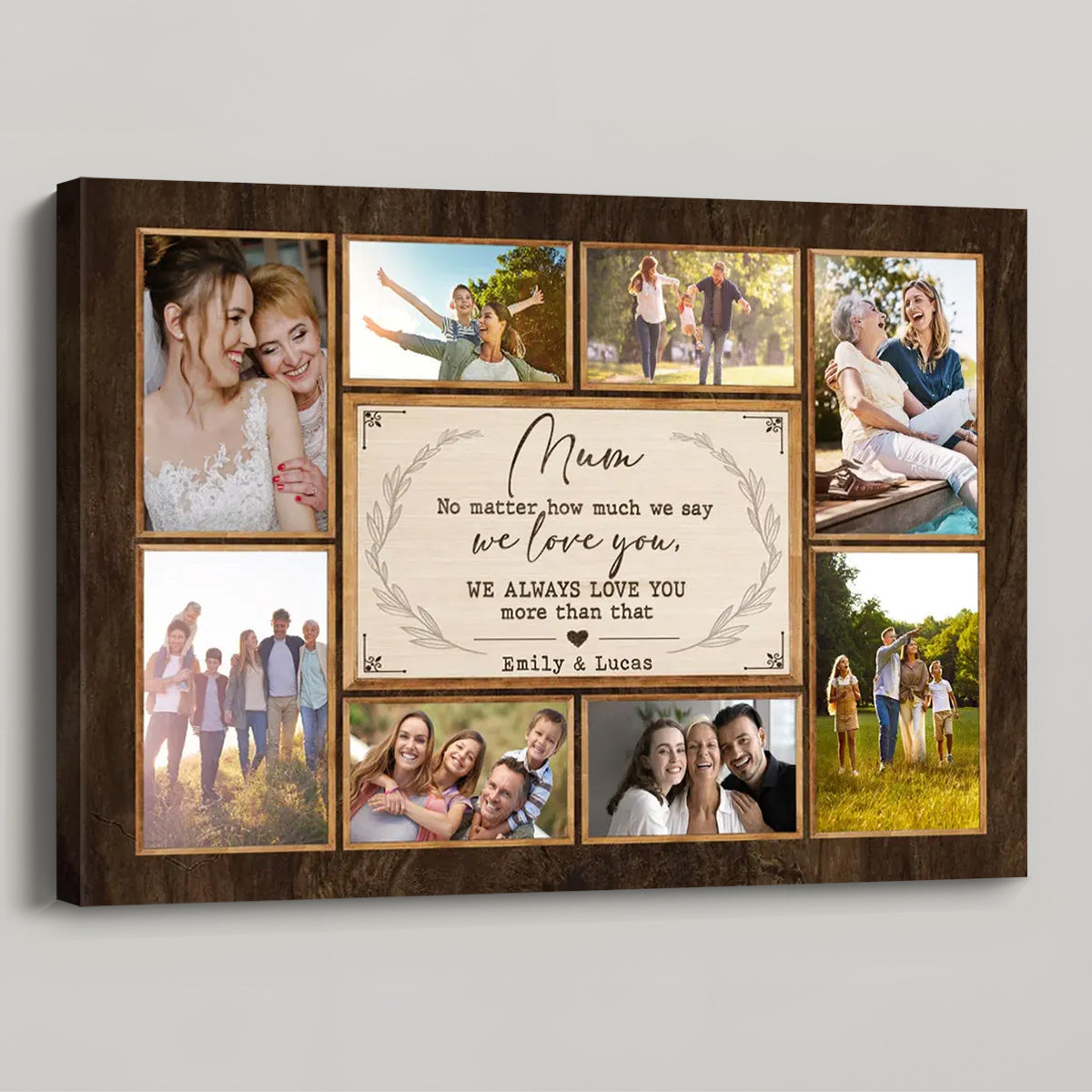 Personalized Mum Photo Collage Canvas / Poster - Thank You Gift For Mum