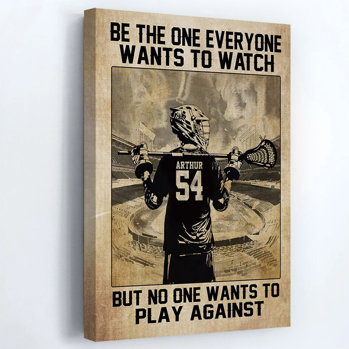 Personalized Lacrosse Boy Poster / Canvas - Gift For Lacrosse Lovers