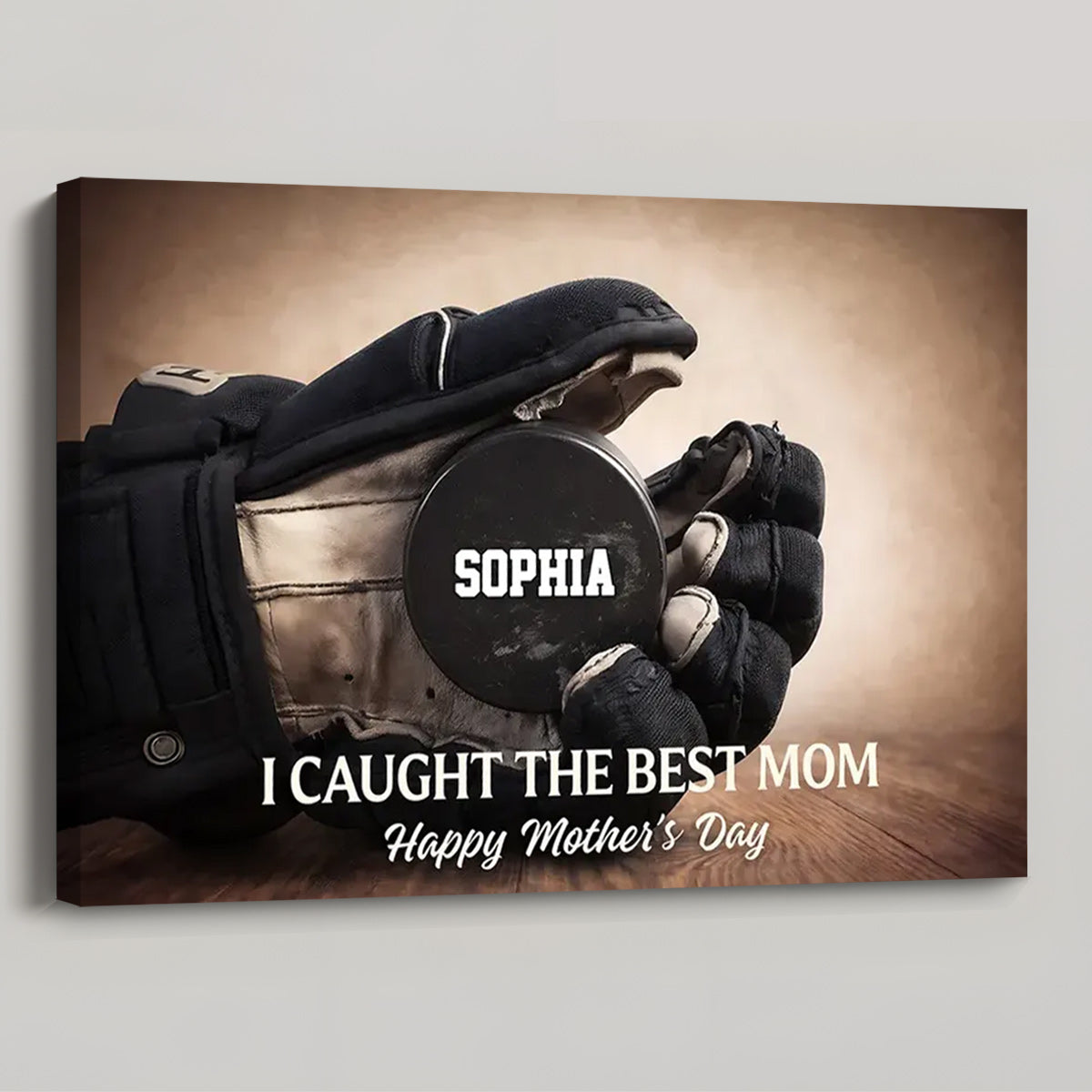 “We Caught The Best Mom” Hockey Poster / Canvas - Personalized Mother’s Day Gift for Wife