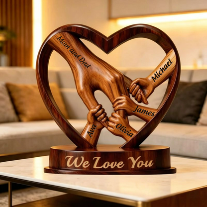 Our Family Our Love - Personalized Custom Name Plaque