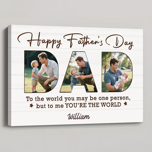 Personalized "DAD" Letter Photo Collage Wall Art – Heartfelt Father's Day Gift