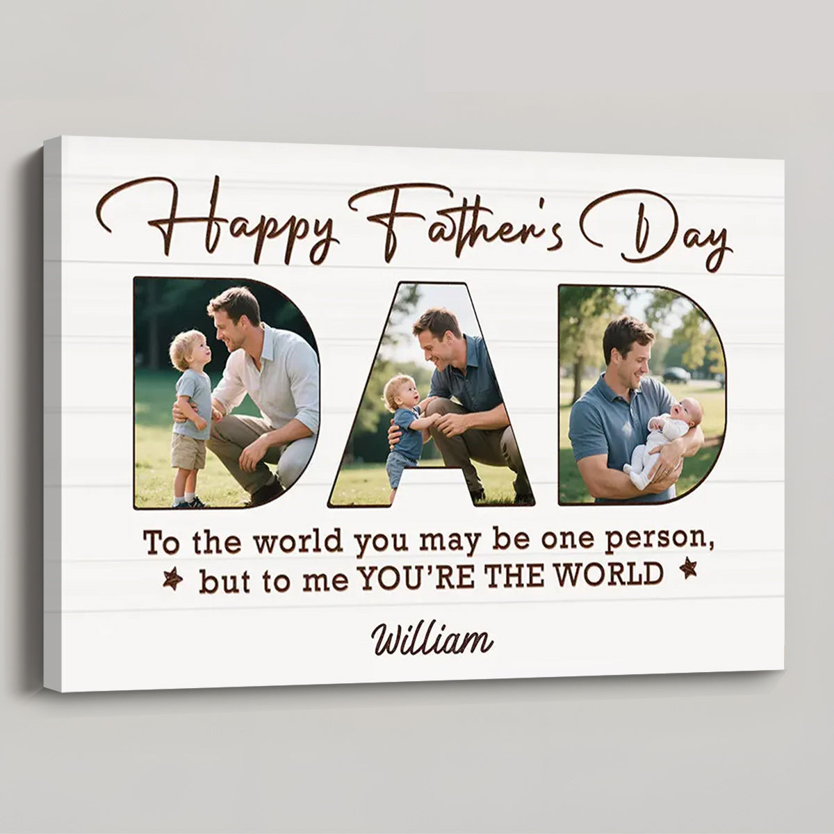 Personalized "DAD" Letter Photo Collage Wall Art – Heartfelt Father's Day Gift