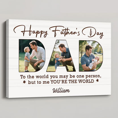 Personalized "DAD" Letter Photo Collage Wall Art – Heartfelt Father's Day Gift