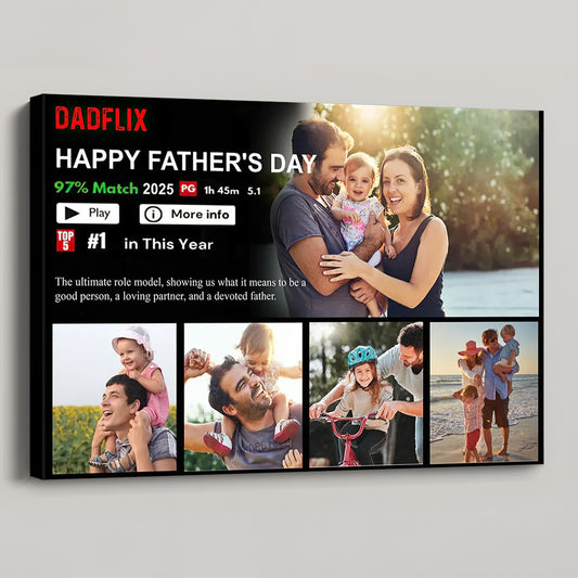 Personalized Dadflix Movie Canvas / Poster - Father’s Day Gift for Dad