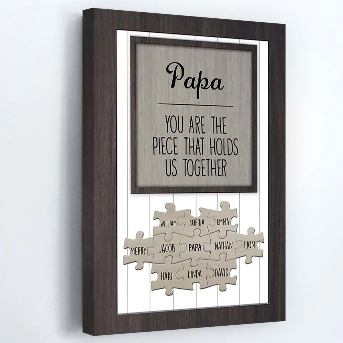 You Are The Piece That Holds Us Together - Personalized Puzzle Canvas / Poster for Dad & Mom