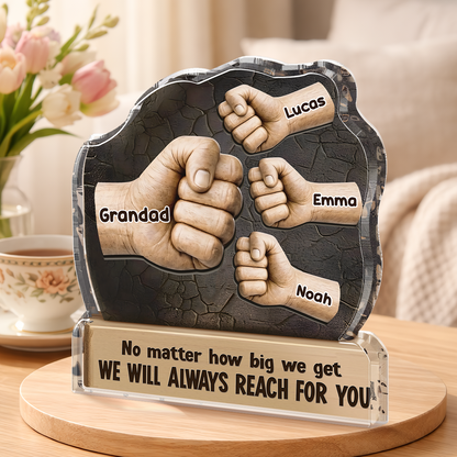 Personalized Fist Bump Acrylic Plaque personalization view for Dad