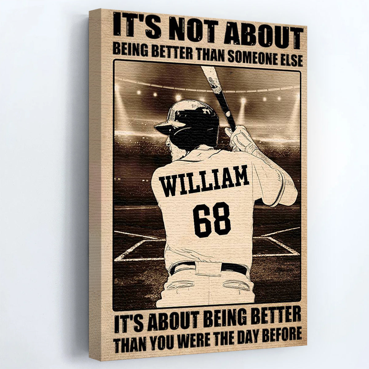 Be The One Everyone Wants To Watch - Personalized Custom Baseball Player Poster / Canvas