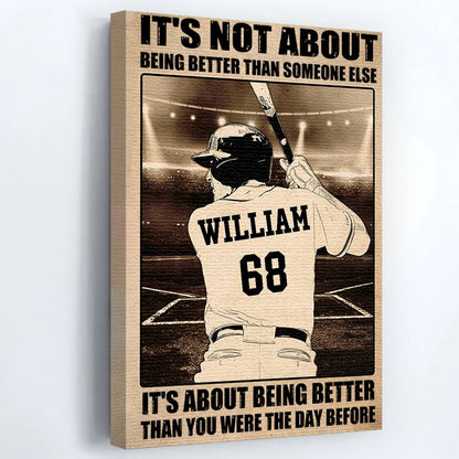 Be The One Everyone Wants To Watch - Personalized Custom Baseball Player Poster / Canvas