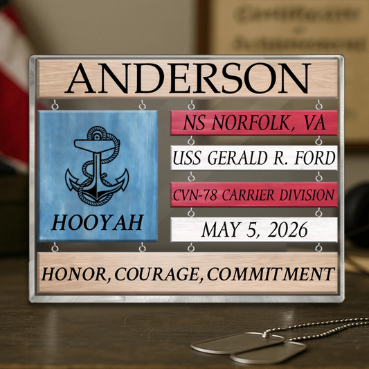 Custom US Army Boot Camp Graduation Acrylic Plaque - Gift for Soldier or Veteran