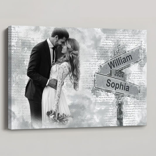 “I Need You Because I Love You” Personalized Photo Poster / Canvas - Anniversary Gift for Husband & Wife
