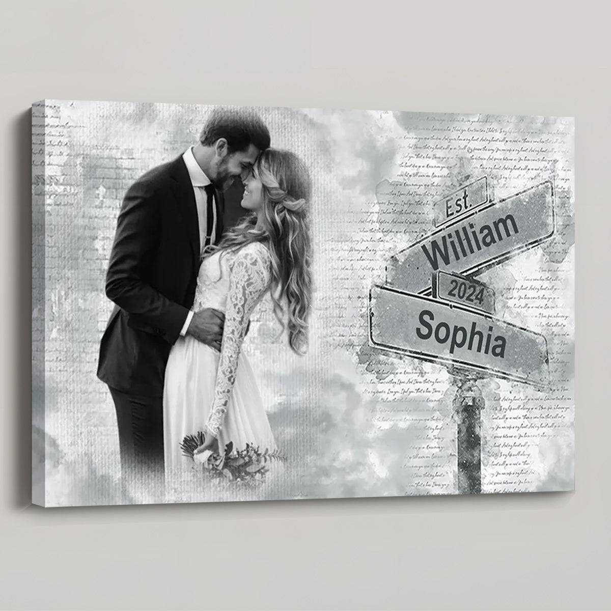 “I Need You Because I Love You” Personalized Photo Poster / Canvas - Anniversary Gift for Husband & Wife
