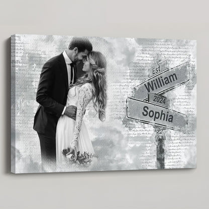 “I Need You Because I Love You” Personalized Photo Poster / Canvas - Anniversary Gift for Husband & Wife