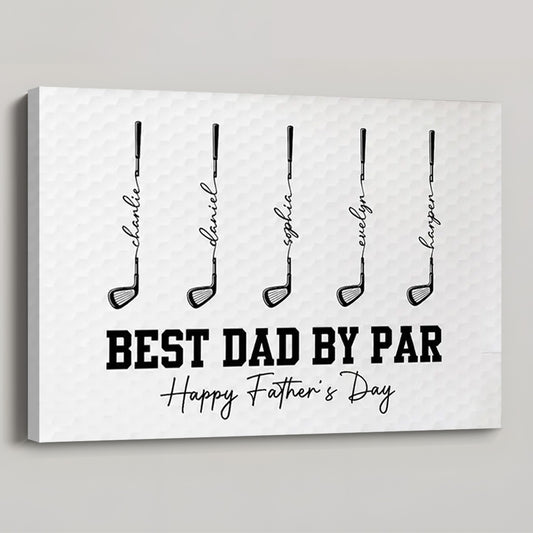 Best By Par Personalized Golf Poster / Canvas - Custom Father’s Day Gift for Dad or Grandpa