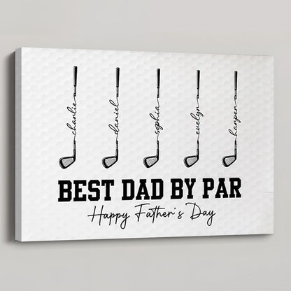 Best By Par Personalized Golf Poster / Canvas - Custom Father’s Day Gift for Dad or Grandpa