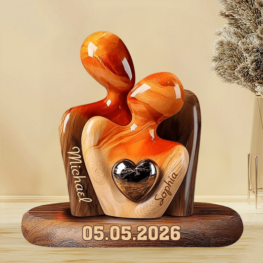 Personalized Couple Art - Custom Acrylic Sculpture Plaque