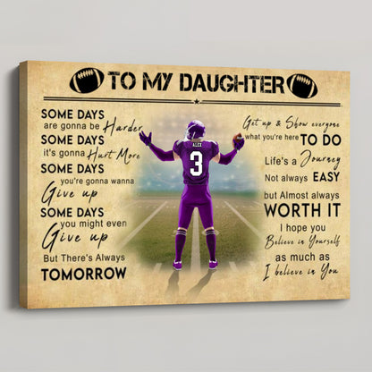Personalized American Football Poster / Canvas - Custom Sports Wall Art Print