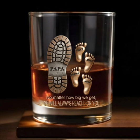 Personalized Father Whiskey Glass - Custom Gift For Dad