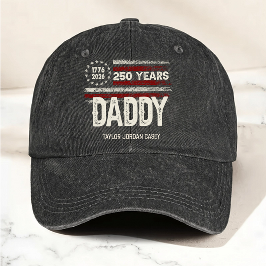 America 250 Years Personalized Dad Baseball Hat - Custom Gift for Father's Day