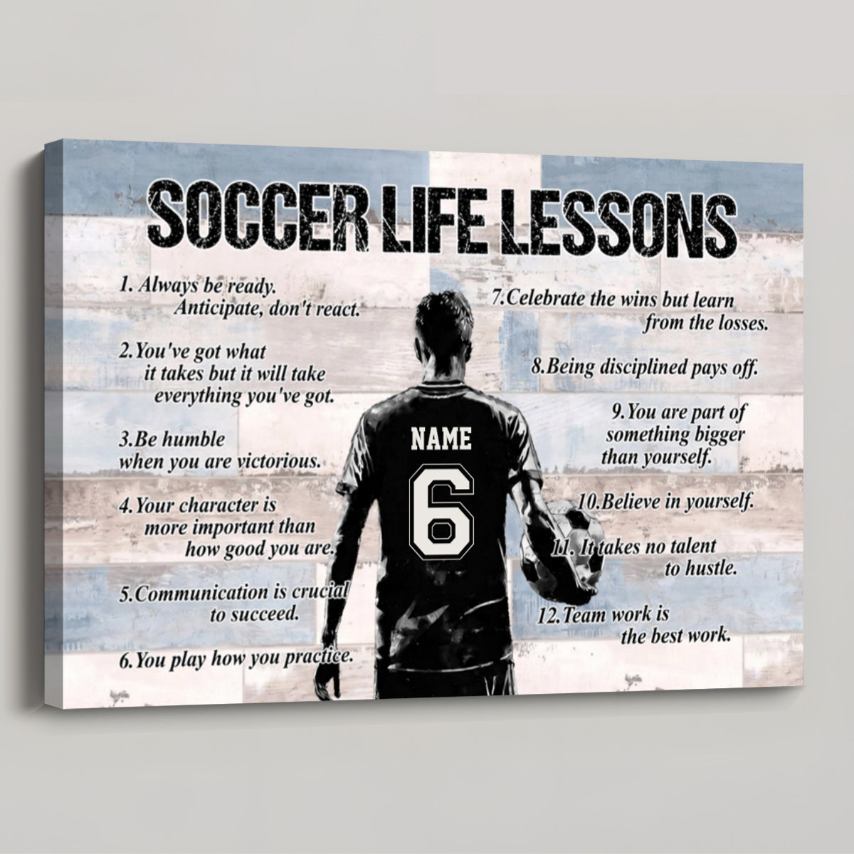 Personalized Soccer Life Lessons Poster / Canvas - Perfect Gift for Soccer Lovers