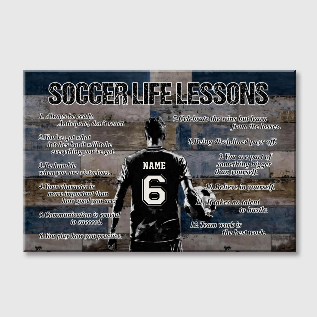 Personalized Soccer Life Lessons Poster / Canvas - Perfect Gift for Soccer Lovers