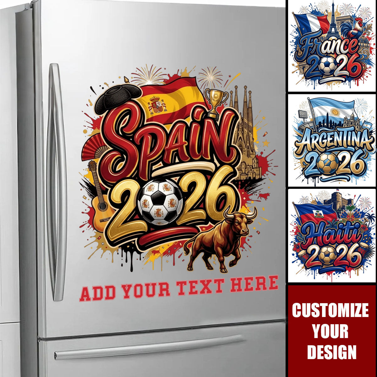 USA 2026 Soccer Fan Custom Sticker - Personalized with Your Text