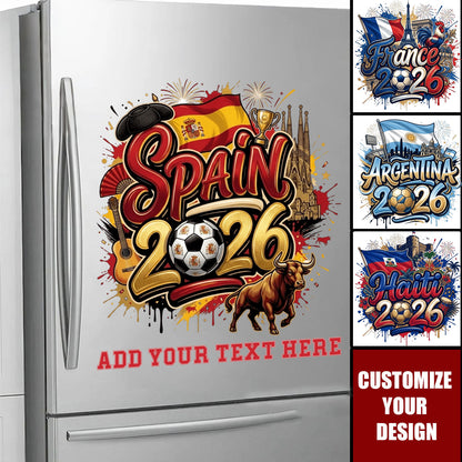 USA 2026 Soccer Fan Custom Sticker - Personalized with Your Text