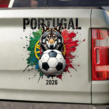 Decal / Sticker material and size view - Custom 2026 Soccer Flag Sticker