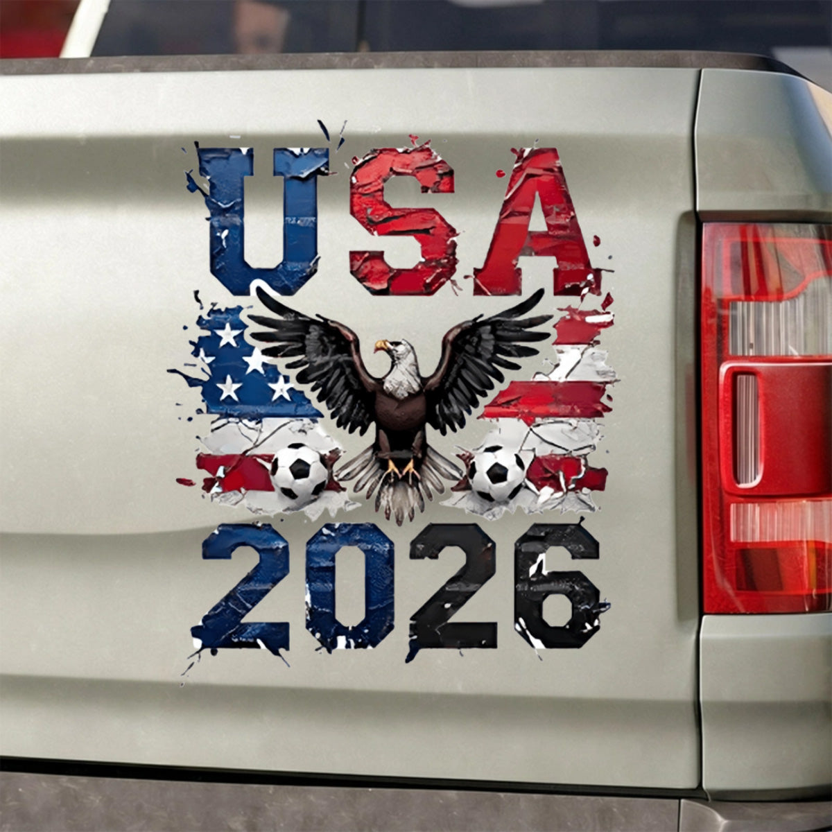 Custom 2026 Soccer Flag Sticker for Yourself with personalized design details for meaningful gifting