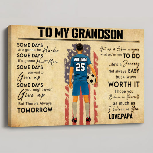 Personalized Soccer Poster / Canvas - Custom Gift for Soccer Players