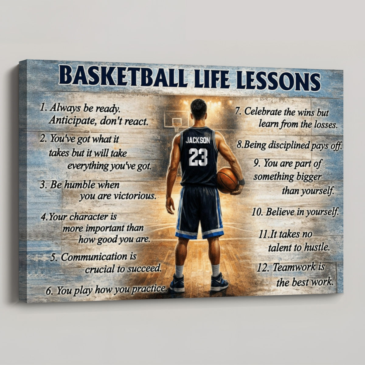 "Basketball Life Lessons" Personalized Poster / Canvas - Custom Gift For Basketball Lovers