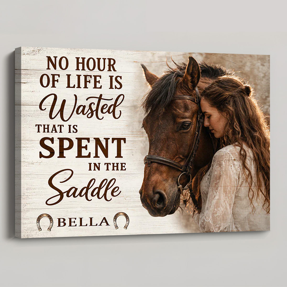 Personalized Horse Girl Canvas / Poster - Custom Equestrian Wall Art Gift For Horse Lovers